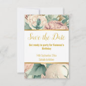 ELEGANTE SAGE FLORAL RESPONSE RSVP-KAART RSVP KAARTJE (Voorkant)