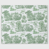 Elegante Sage Franse Chateau Toile Cadeaupapier (Vlak)