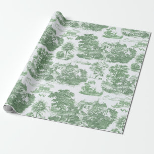 Elegante  Sage Franse Chateau Toile Cadeaupapier