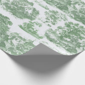 Elegante Sage Franse Chateau Toile Cadeaupapier (Hoek)