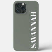 Elegante Sage gepersonaliseerde naam eenvoudig Case-Mate iPhone Case (Achterkant)
