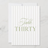Elegante Sage Green & Beige Wedding 30 Tafelnummer (Achterkant)