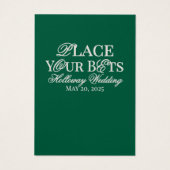 Elegante Sage Green bewerkbare Wedding Prop Bet Ka Visitekaartje (Achterkant)