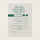 Elegante Sage Green bewerkbare Wedding Prop Bet Ka Visitekaartje (Voorkant)