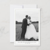 Elegante Sage Green Bloemen Fotobruiloft Bedankkaart (Voorkant)