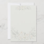 Elegante Sage Green Bloemen Trouwbord Kaart (Achterkant)