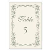 Elegante Sage Green  Bloemenbruiloft Kaart (Voorkant)