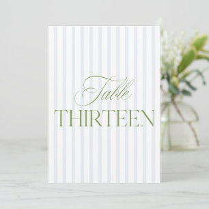 Elegante Sage Green & Blue Wedding 13 Tafelnummer
