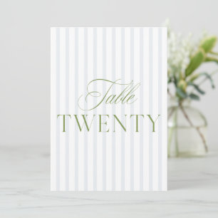 Elegante Sage Green & Blue Wedding 20 Tafelnummer