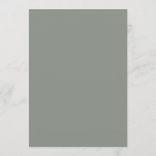 Elegante Sage Green Border | Classic Luxe Menu (Achterkant)