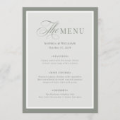 Elegante Sage Green Border | Classic Luxe Menu (Voorkant)