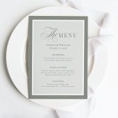 Elegante Sage Green Border | Classic Luxe Menu