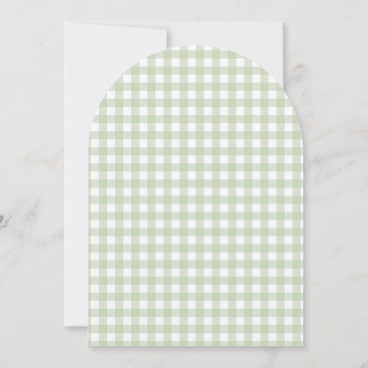 Elegante Sage Green Bow Baby shower Genderneutraal Kaart (Achterkant)