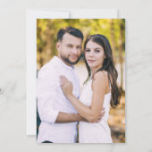 Elegante Sage Green Bow Fotobruiloft Kaart (Achterkant)