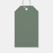 Elegante Sage Green Christmas Cadeaulabel (Achterkant)