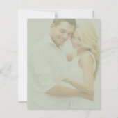 Elegante Sage Green Faux Vellum Foto Sla de datum (Achterkant)