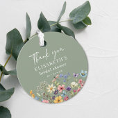 Elegante Sage Green Floral Bedankt Vrijgezellenfee Bedankjes Labels