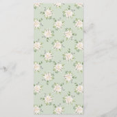 Elegante Sage Green Floral Peony Dinner Menu (Achterkant)