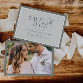 Elegante Sage Green foto | Classic Luxe Save The Date
