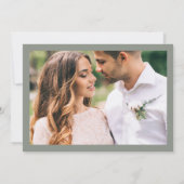 Elegante Sage Green foto | Classic Luxe Save The Date (Achterkant)