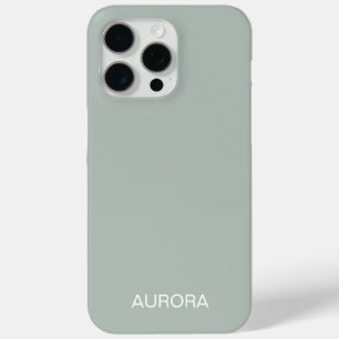 Elegante Sage Green gepersonaliseerde naam - iPhone 15 Pro Max Hoesje