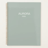 Elegante Sage Green gepersonaliseerde naam - Planner (Voorkant)