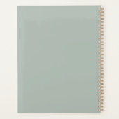 Elegante Sage Green gepersonaliseerde naam - Planner (Achterkant)