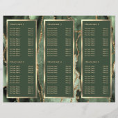 Elegante Sage Green Gold Agaat Brochure (Achterkant)
