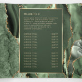 Elegante Sage Green Gold Agaat Trifold Brochure Drieluik Kaart (Binnenkant midden)