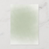Elegante Sage Green Gold Details Informatiekaartje (Achterkant)