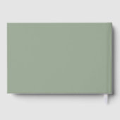 Elegante Sage Green Gold Modern Minimalist Gastenboek (Achterkant)