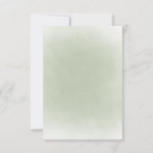 Elegante  Sage Green Gold Wedding RSVP Kaartje (Achterkant)