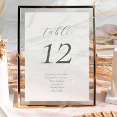 Elegante Sage Green Guest Names Script Wedding Kaart