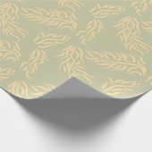 Elegante Sage Green Hand getekend Cadeaupapier (Hoek)