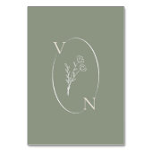 Elegante Sage Green Minimalist Boho Floral Wedding Kaart (Achterkant)