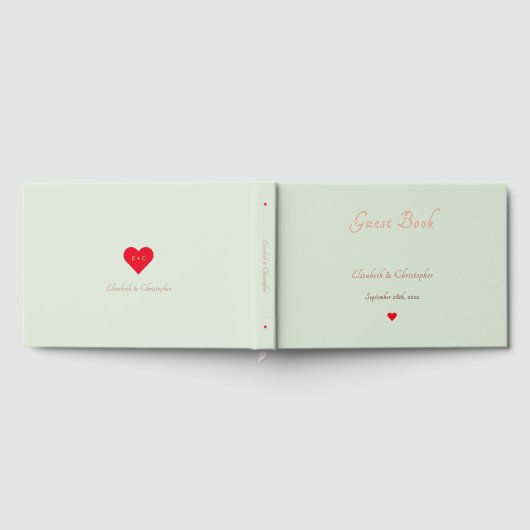 Elegante Sage Green Roos Gold Weddings Jubileum Gastenboek (Volledig)