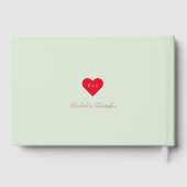 Elegante Sage Green Roos Gold Weddings Jubileum Gastenboek (Achterkant)