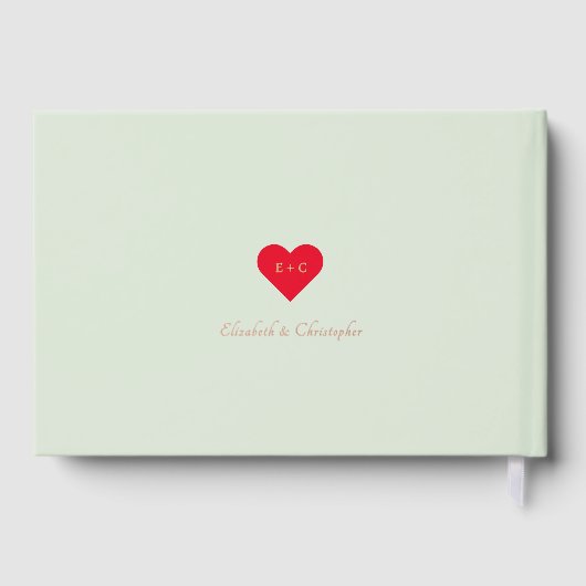 Elegante Sage Green Roos Gold Weddings Jubileum Gastenboek (Achterkant)