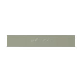 Elegante Sage Green Script Namen bruiloft Uitnodigingen Wikkel (Vlak)