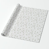 Elegante Sage Green St Patricks Day Heart Pattern Cadeaupapier (Uitgerold)