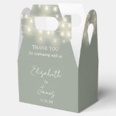 Elegante Sage Green String Lights bruiloft Dank u Bedankdoosjes (Geopend)