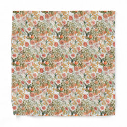 Elegante Sage Green Terracotta Bloemen Kolibrie Bandana