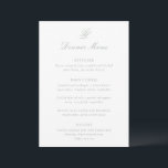 Elegante Sage Green traditionele bruiloft Menu<br><div class="desc">Klassieke stijl huwelijksmenu's met een eenvoudig en tijdloos ontwerp met elegant script en traditionele seriële lettertypen.</div>