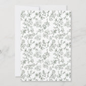 Elegante Sage Green  Victoriaans bruiloft Save The Date (Achterkant)