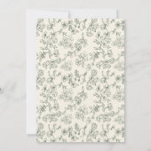 Elegante Sage Green  Victoriaans bruiloft Save The Date (Achterkant)