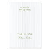 Elegante Sage Green Vintage Wedding Place Card Kaart (Voorkant)