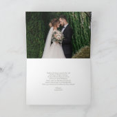 Elegante Sage Green Waterverf Floral Dank u Kaart (Binnen)