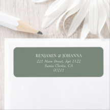 Elegante Sage Green Wedding Retouradres
