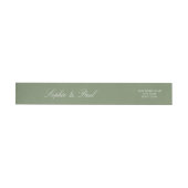 Elegante Sage Green Wraparound Retour Adres Label (Individueel)