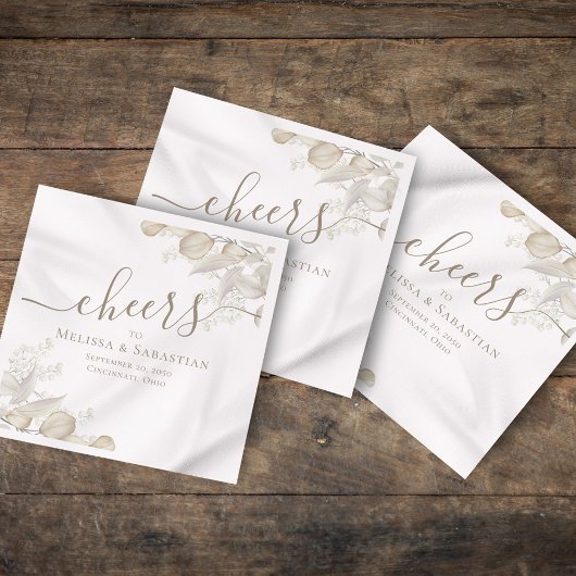 Elegante Sage Greenery bruiloft op maat Servet